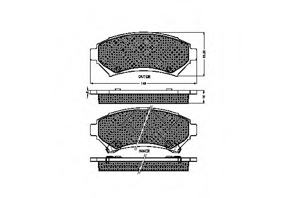 set placute frana,frana disc