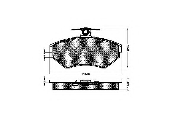 set placute frana,frana disc