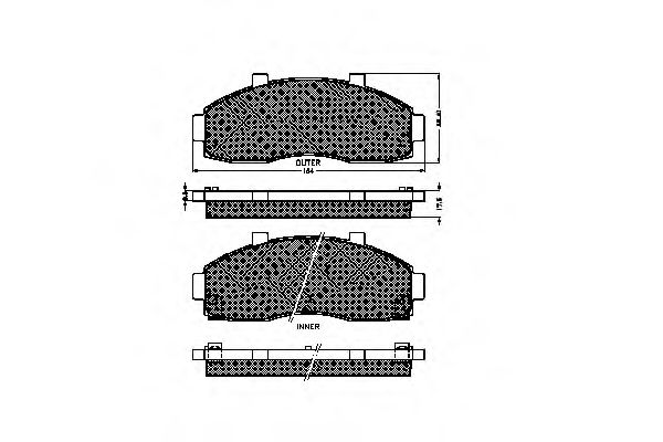 set placute frana,frana disc