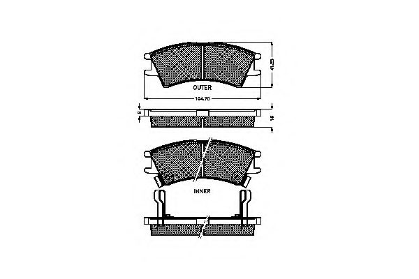 set placute frana,frana disc