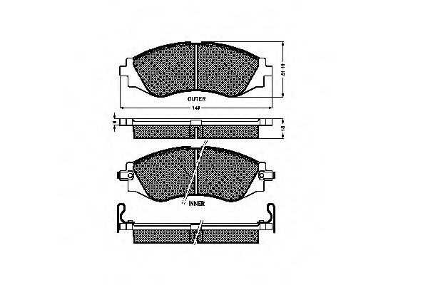 set placute frana,frana disc