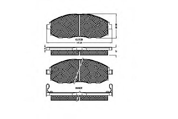 set placute frana,frana disc