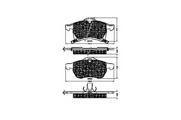 set placute frana,frana disc