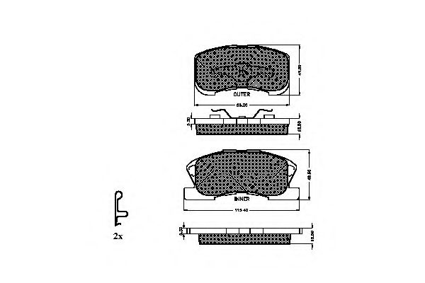 set placute frana,frana disc