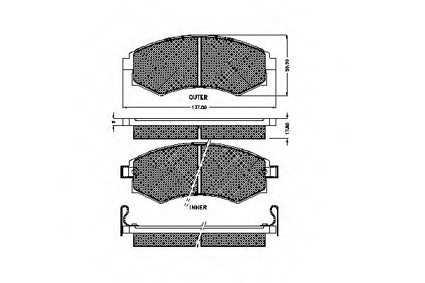 set placute frana,frana disc