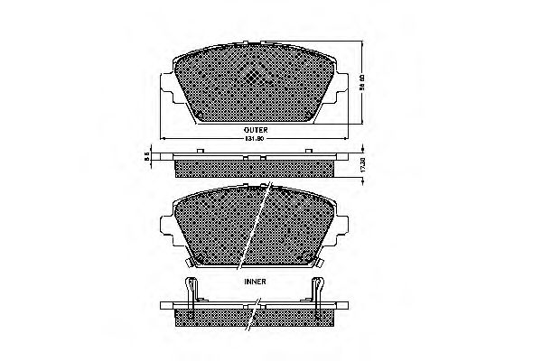 set placute frana,frana disc