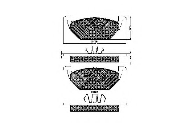 set placute frana,frana disc