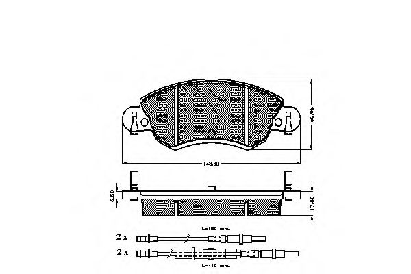 set placute frana,frana disc