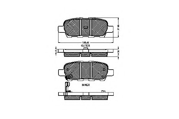 set placute frana,frana disc