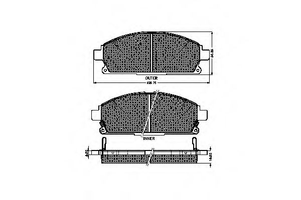 set placute frana,frana disc