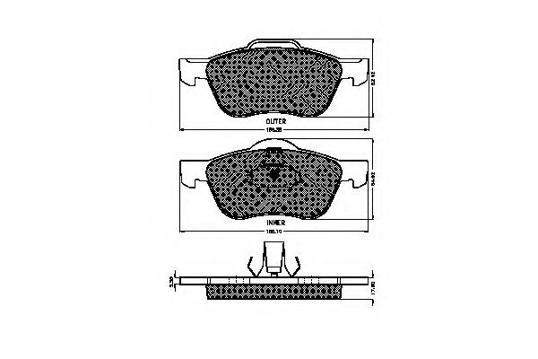 set placute frana,frana disc