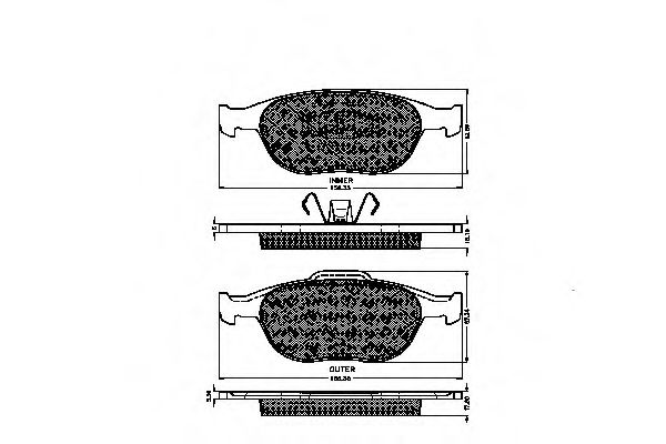 set placute frana,frana disc