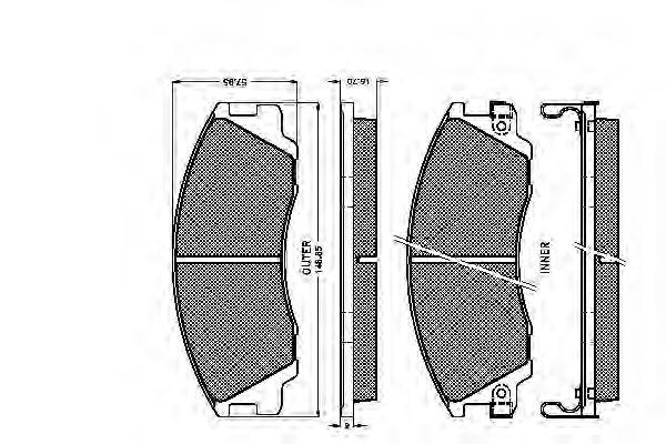 set placute frana,frana disc