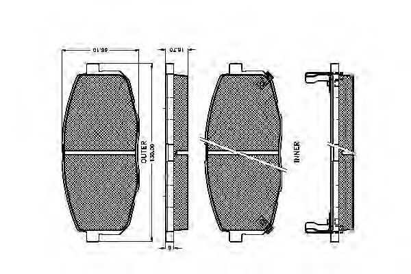 set placute frana,frana disc