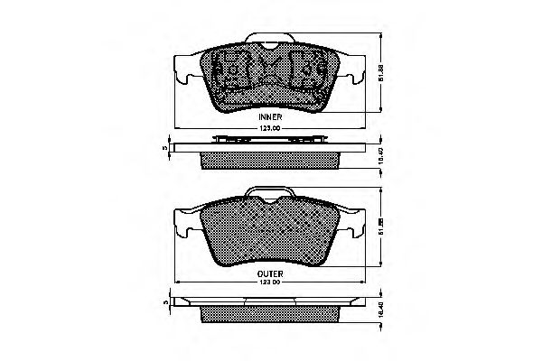 set placute frana,frana disc