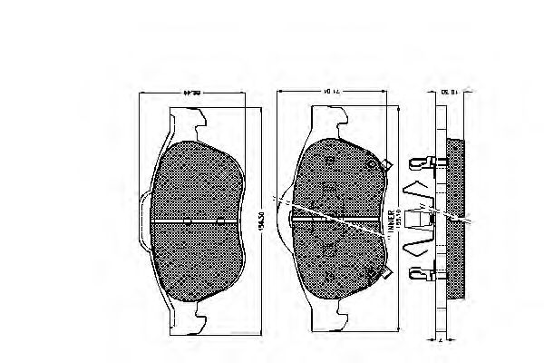 set placute frana,frana disc