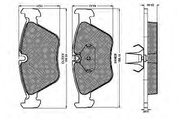 set placute frana,frana disc