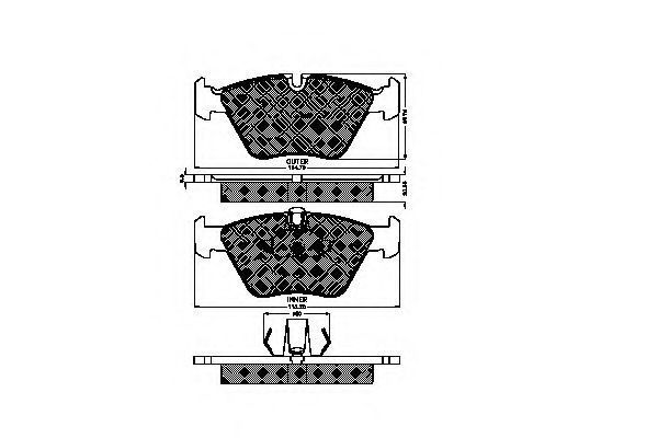 set placute frana,frana disc