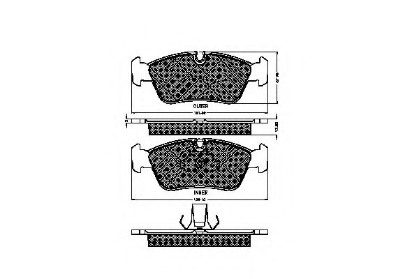 set placute frana,frana disc