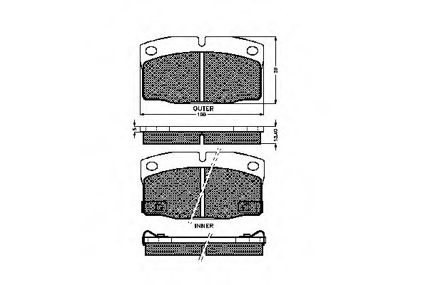 set placute frana,frana disc