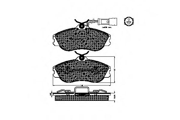 set placute frana,frana disc