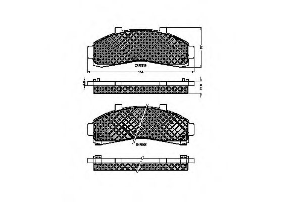 set placute frana,frana disc