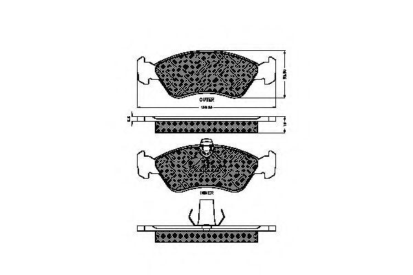 set placute frana,frana disc