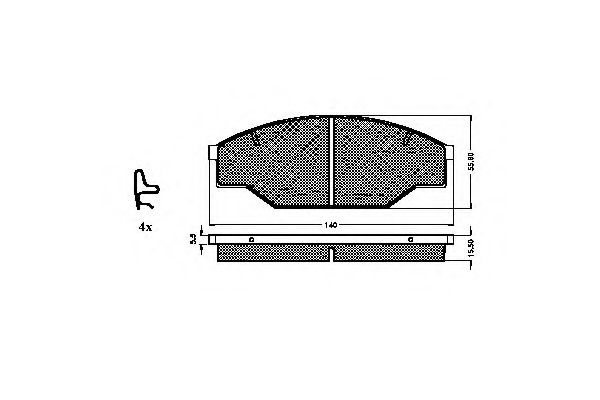 set placute frana,frana disc