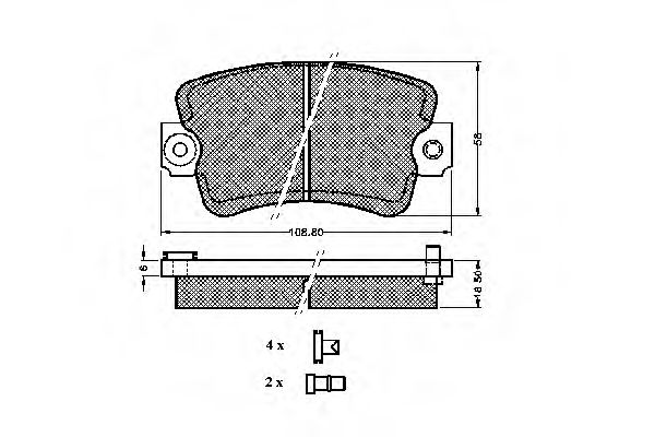 set placute frana,frana disc