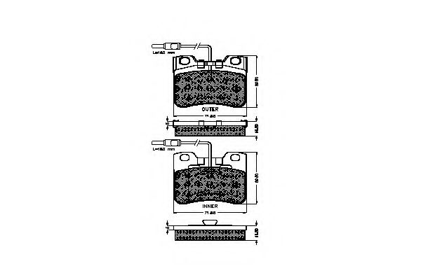 set placute frana,frana disc