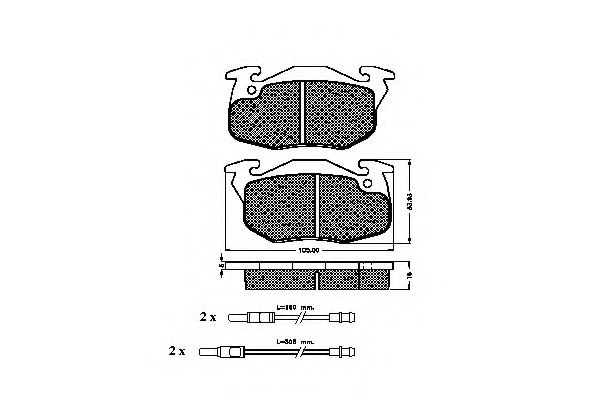 set placute frana,frana disc