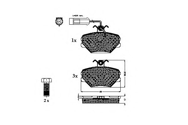 set placute frana,frana disc