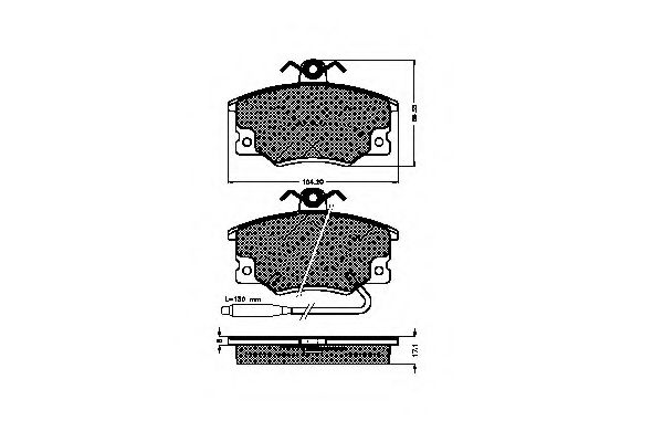 set placute frana,frana disc