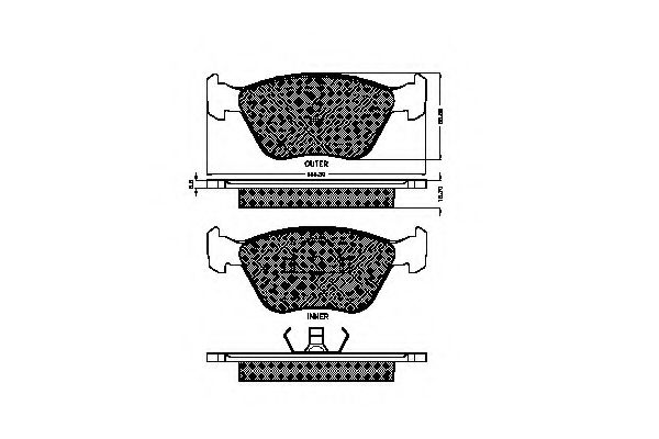 set placute frana,frana disc