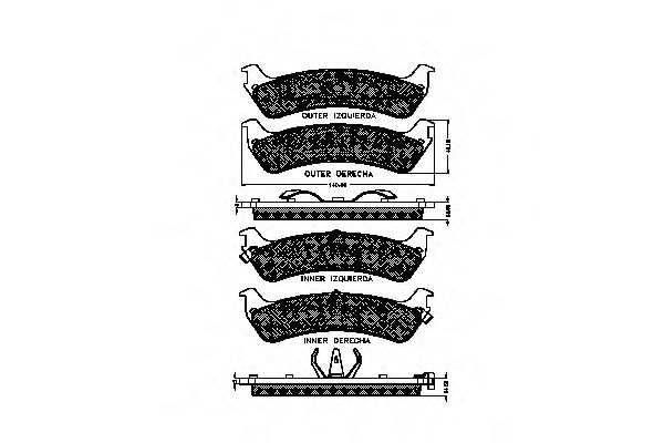 set placute frana,frana disc