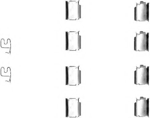 Set accesorii, placute frana