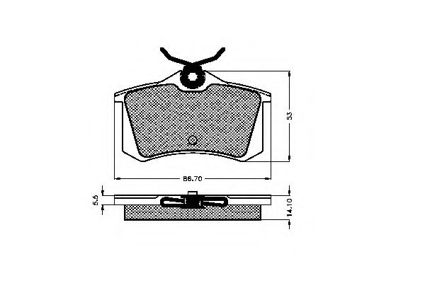 set placute frana,frana disc