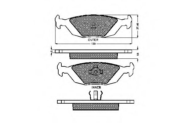 set placute frana,frana disc