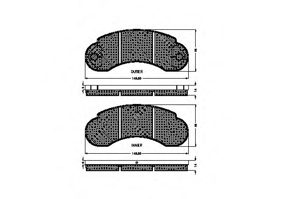 set placute frana,frana disc