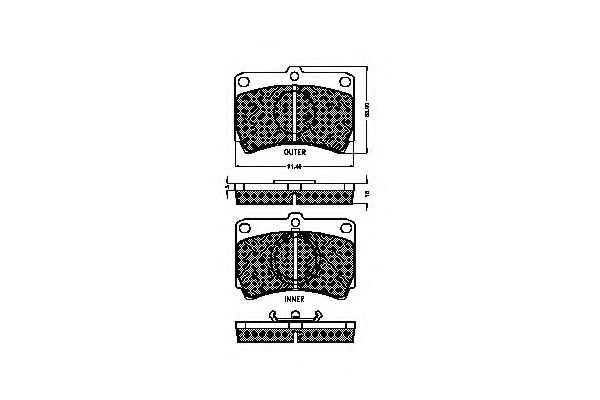 set placute frana,frana disc