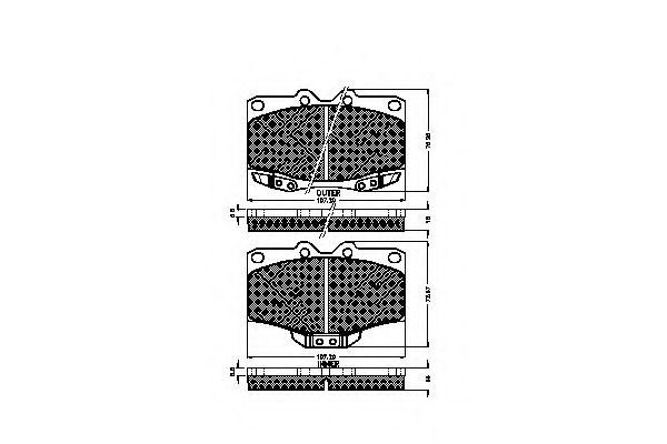 set placute frana,frana disc