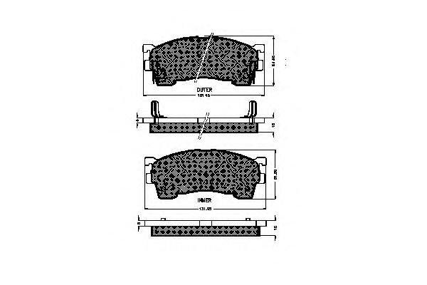 set placute frana,frana disc