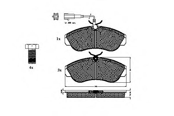 set placute frana,frana disc