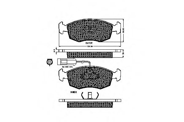 set placute frana,frana disc