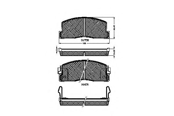 set placute frana,frana disc