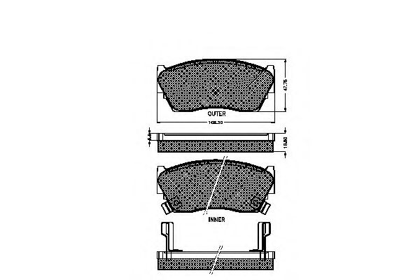 set placute frana,frana disc