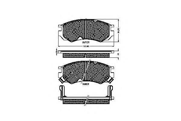 set placute frana,frana disc