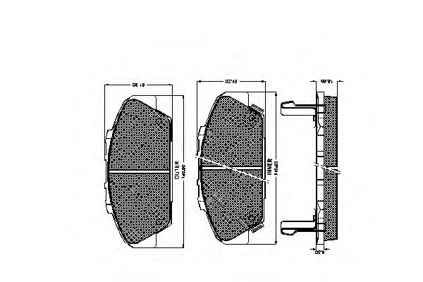 set placute frana,frana disc