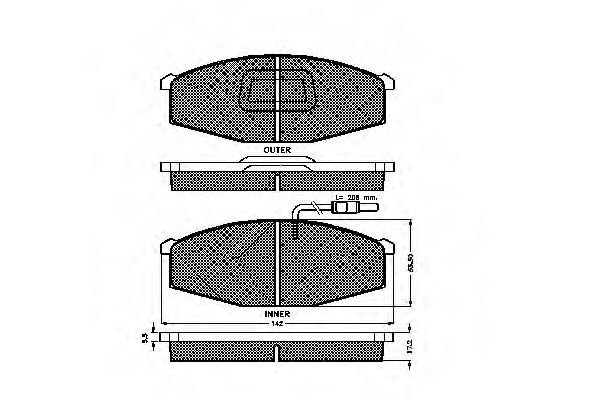 set placute frana,frana disc