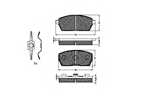 set placute frana,frana disc